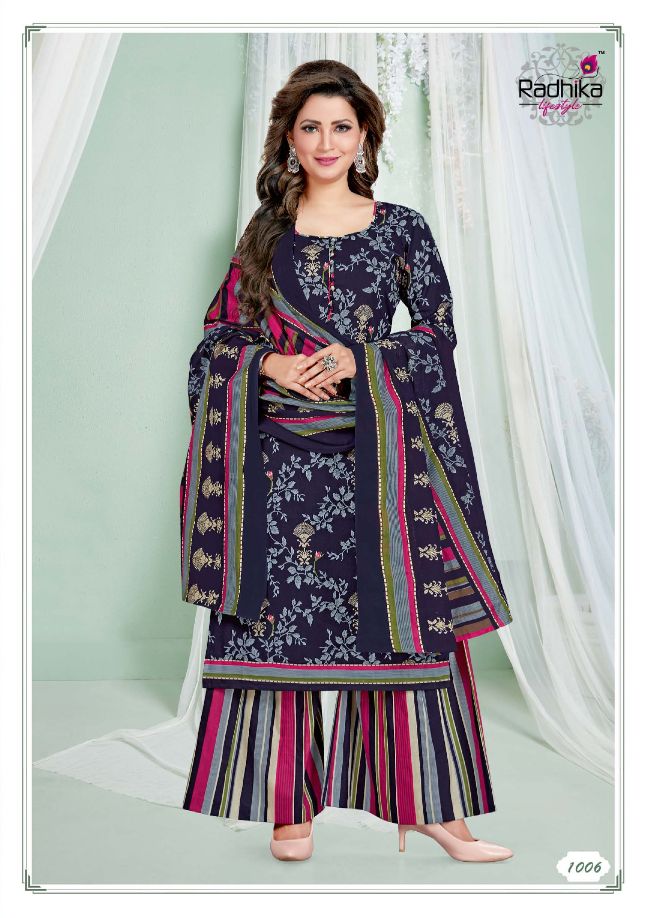 Radhika Rangrasiya 1 Regular Wear Printed Designer Cotton Dress Material Collection
